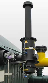 Über-Unterdrucksicherung für Biogasbehälter